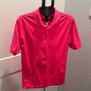 Nike Men's Bright Pink Polo Shirt